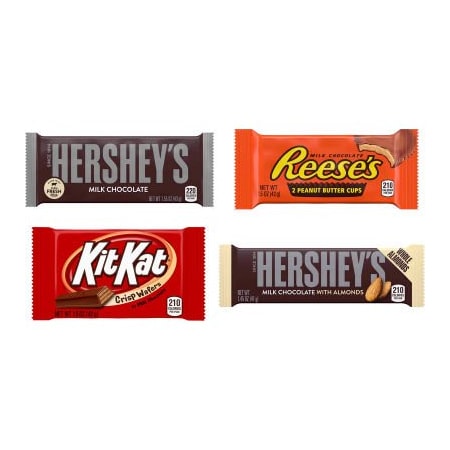 Green Rabbit Holdings Hershey Chocolate Full Size Variety Pack, 45 oz, 30 Count 24600031